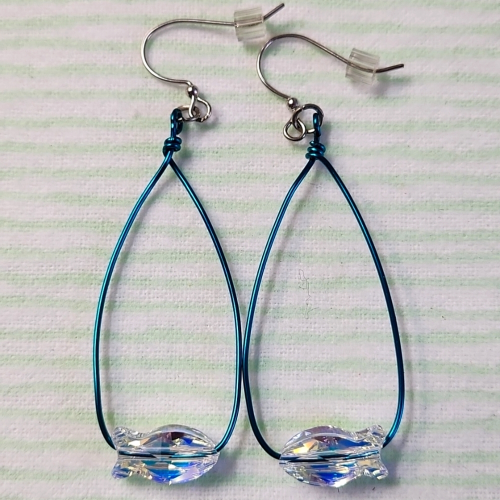 Crystal Fish Earrings!